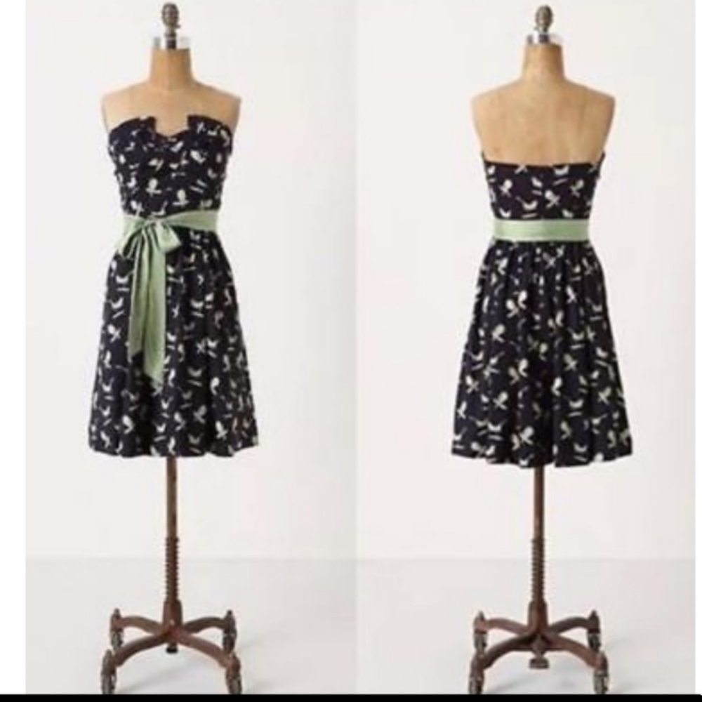 Porridge Anthropologie Sing Sweetly Strapless Dres - Picture 2 of 10